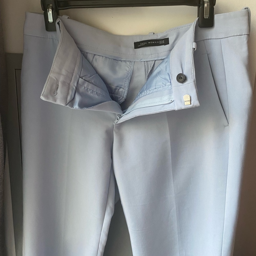 Zara powder blue women’s fitted trouser